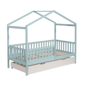 Solid Pine Storage Arch Bed Baby Blue