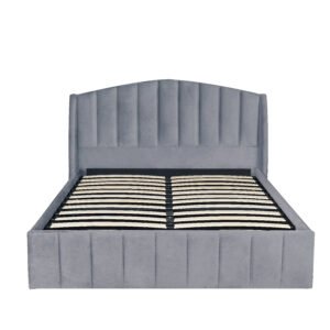 Sephora Velvet Storage Double/King Bed Grey