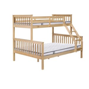 Solid Pine Tripple Bunk Bed Oak