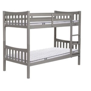 Solid Pine Twin Bunk Bed Grey